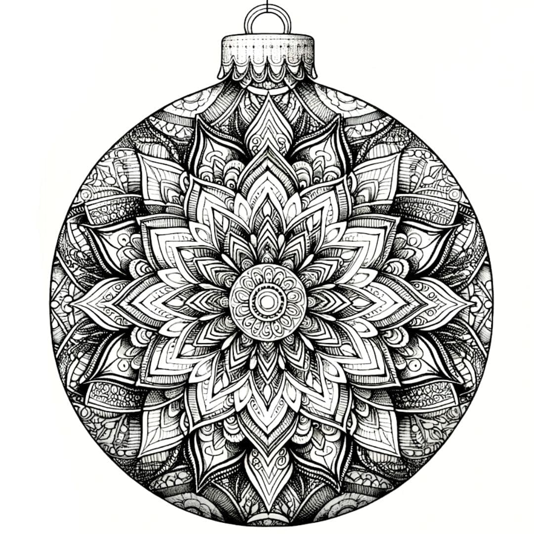 Christmas Ball Coloring Pages