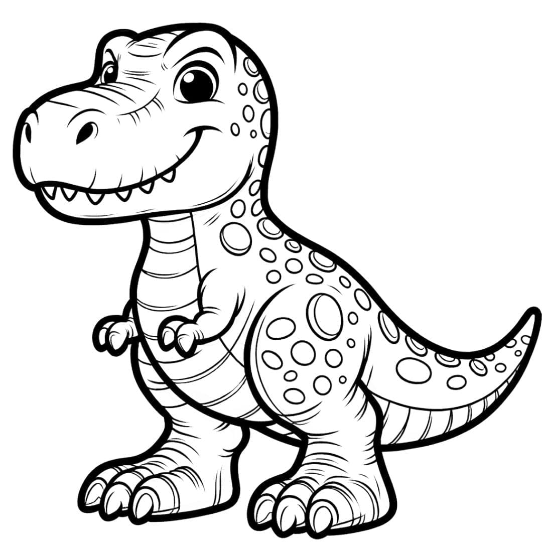 Coloriage T-Rex pour jeunes