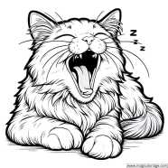 Coloriage Chat B illant