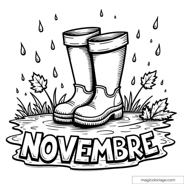 November coloring pages, free printable drawings