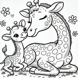 Giraffe Coloring Pages