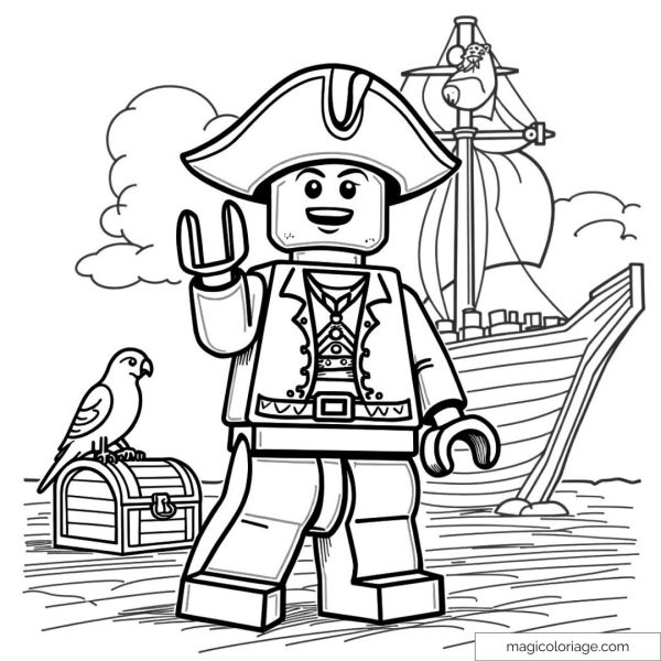 Smiling Lego Pirate with Hat