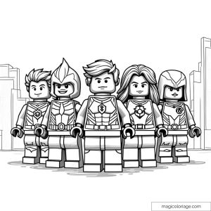 LEGO Superhero City Coloring Page