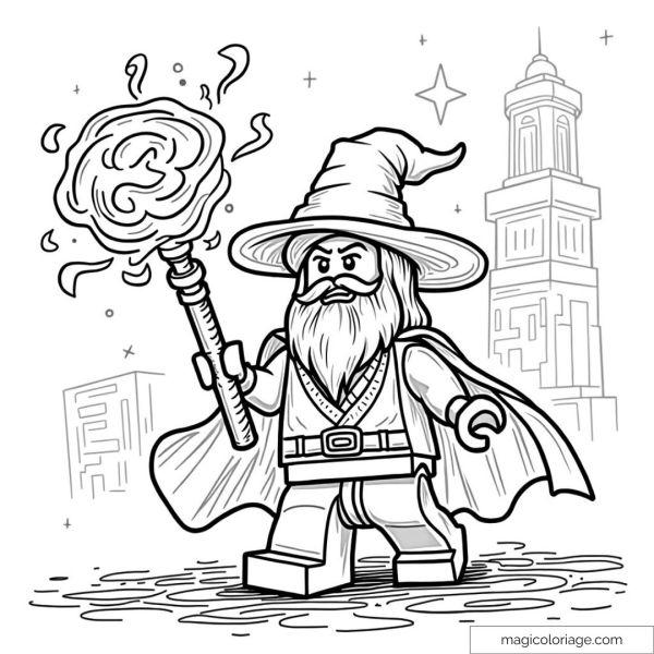 Gandalf LEGO Coloring Page