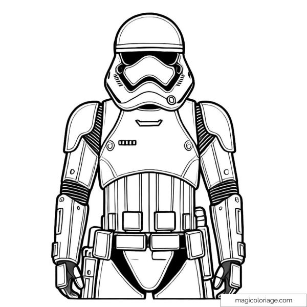 Dessin de soldat Star Wars en armure
