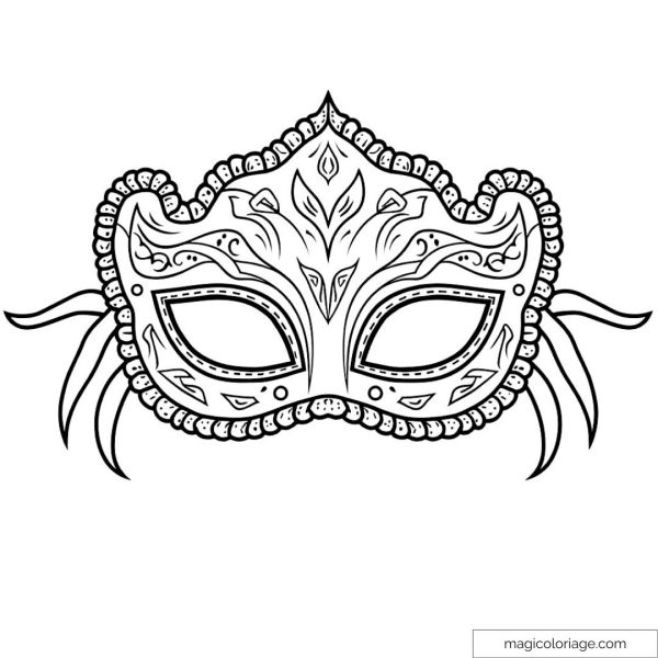 Venetian carnival mask with decorative details
