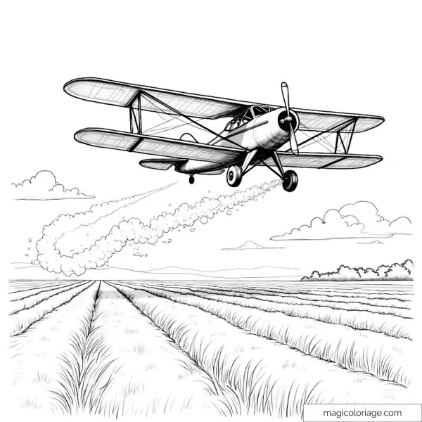 Flying biplane