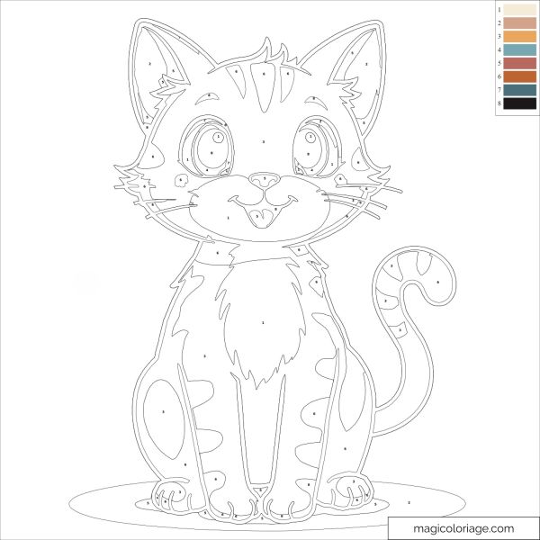 Cute cat coloring pages for kids