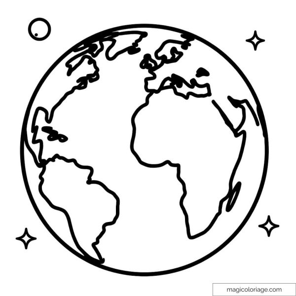 Coloriages Planète, dessin gratuit à imprimer