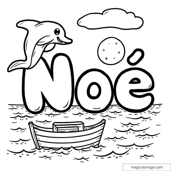 Coloring dolphin jumping