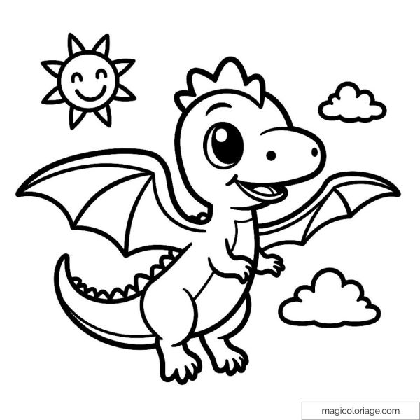 Cute flying dragon image