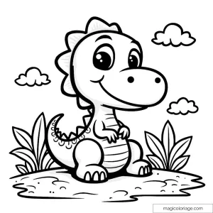 Cute Dinosaur Coloring Pages