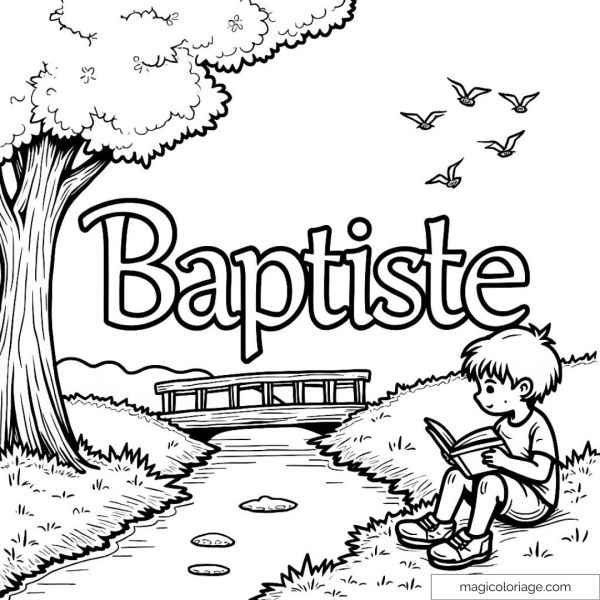 Coloring with first name "Baptiste"