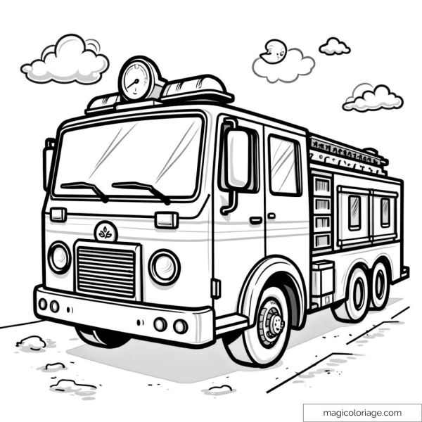 Fire Truck Drawing for Kids