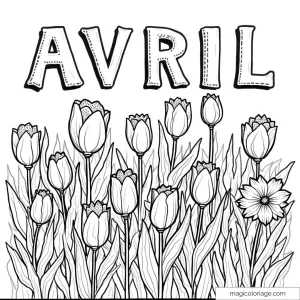 April Coloring Pages