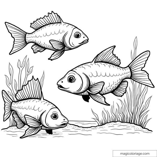Drawing of marine fish