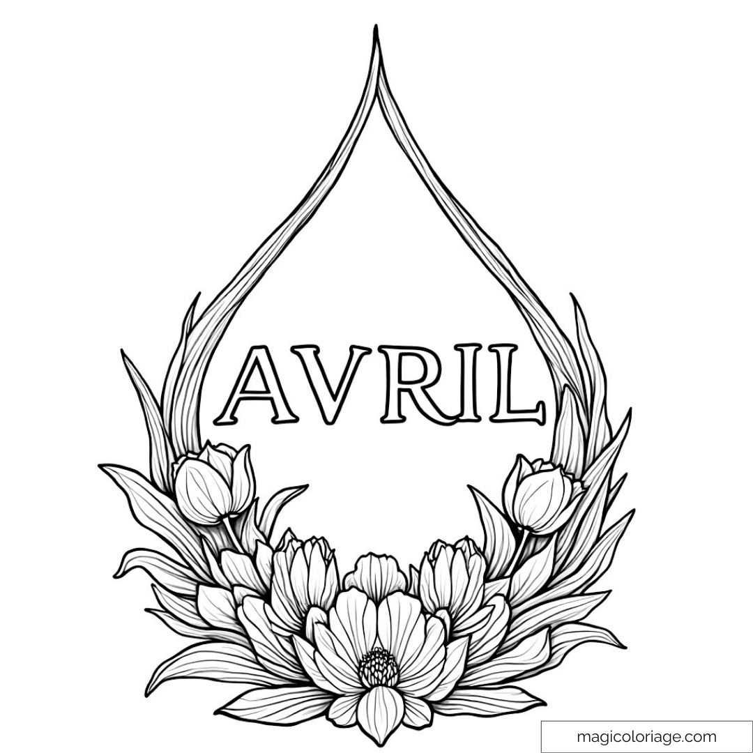 Spring A Colorier Floral coloring pages for April: spring flowers to color
