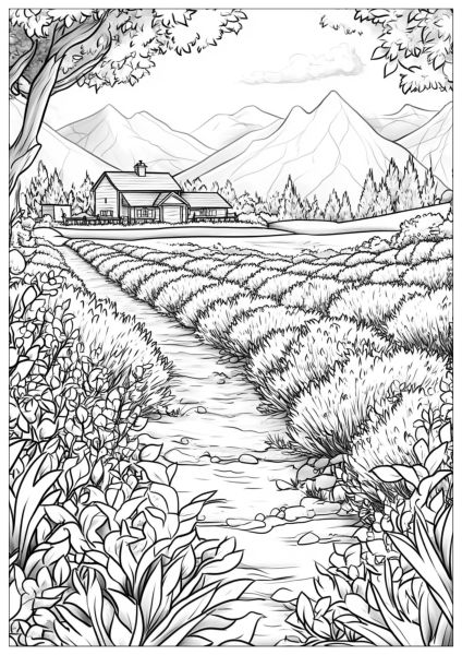 mountain landscape drawing