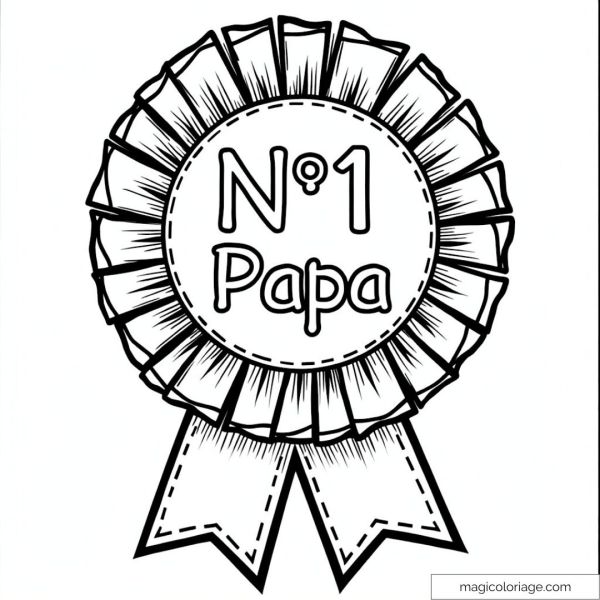 Ribbon No. 1 Dad to color