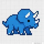 Tous les coloriages Pixel Art Dinosaure
