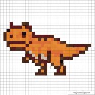 Coloriage Pixel Art Dinosaure 35 Dessins Imprimer PDF Gratuit 