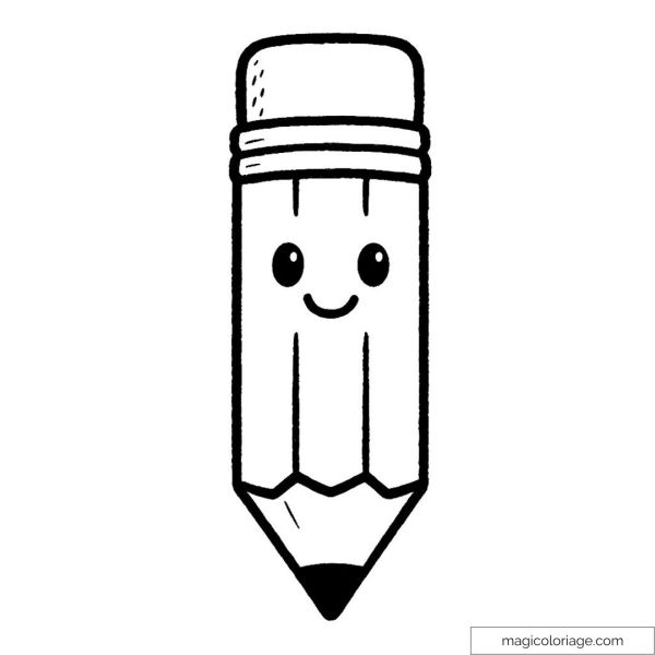 Smiling coloring pencil