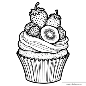 Cupcake Coloring Pages