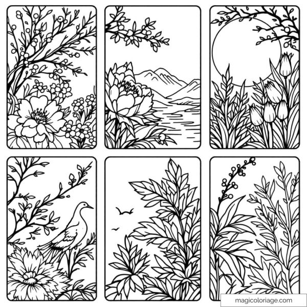 Flower coloring pages