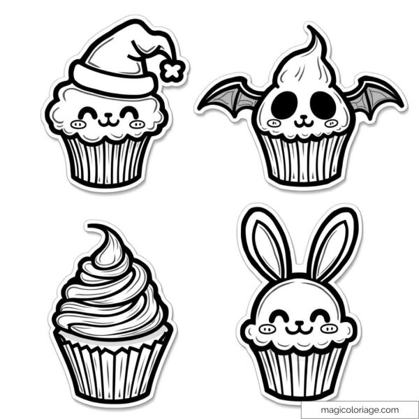 Cupcakes with cute costumes