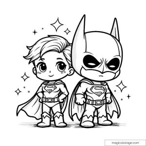 Marvel and DC Kawaii Coloring Pages