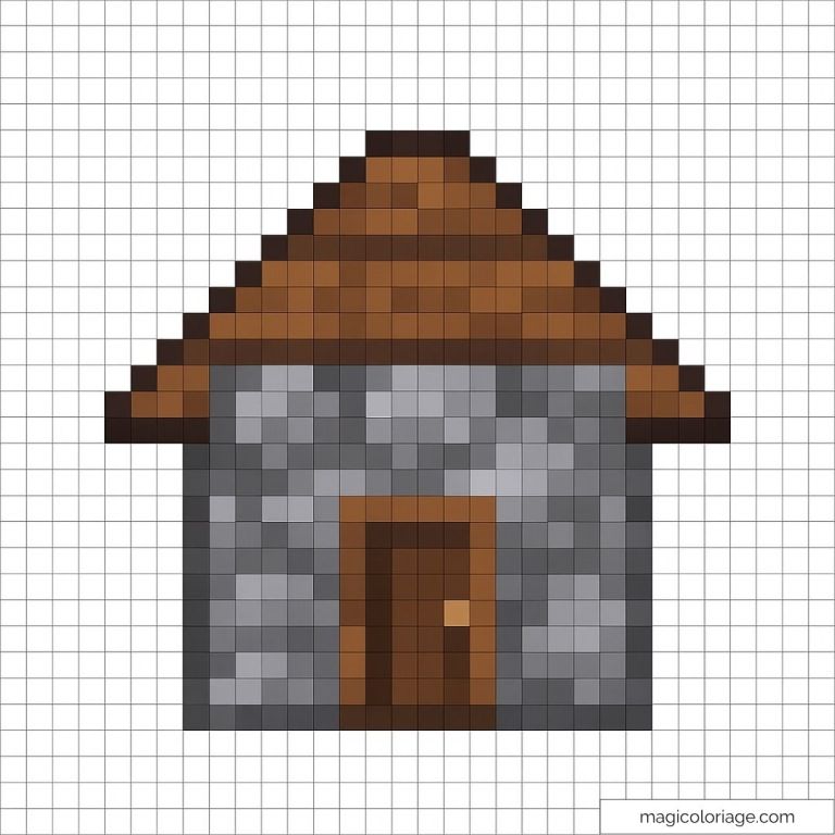 Minecraft Pixel Art Kleurplaten - 39 Afdrukbare Tekeningen (Gratis PDF)