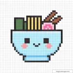 Tous les coloriages Pixel art nourriture