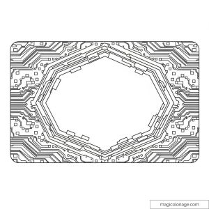 Modèle de carte à circuit imprimé à colorier