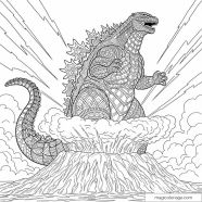 Coloriage Godzilla 34 Dessins Imprimer PDF Gratuit 
