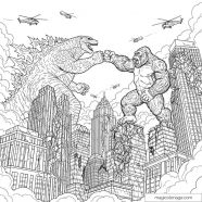 Coloriage Godzilla 34 Dessins Imprimer PDF Gratuit 