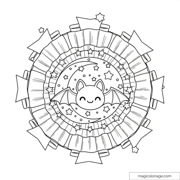 Mandala with bat