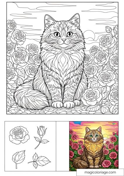 Cat among the roses