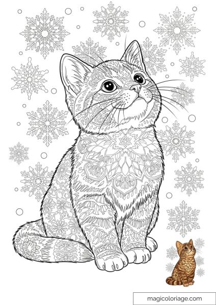 Cute cat with patterns