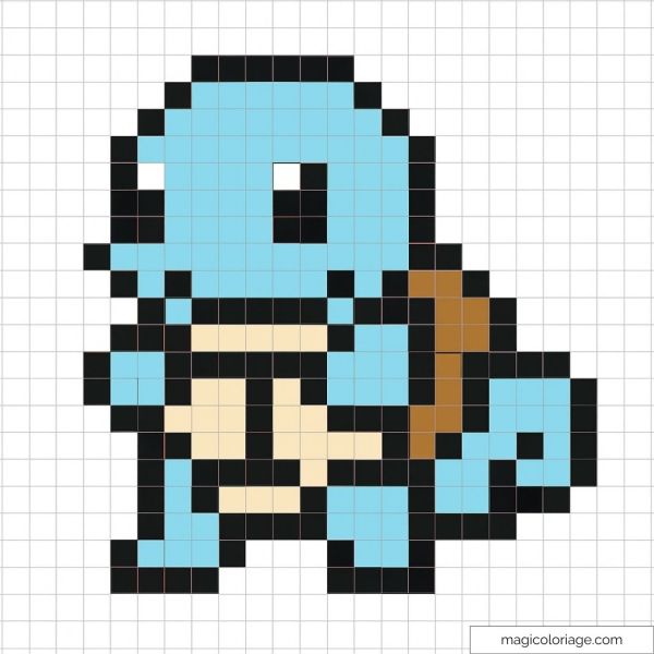 Illustration pixel art de Carapuce