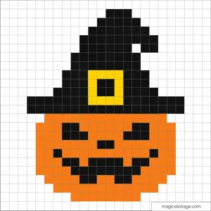 Coloriages Pixel Art Halloween