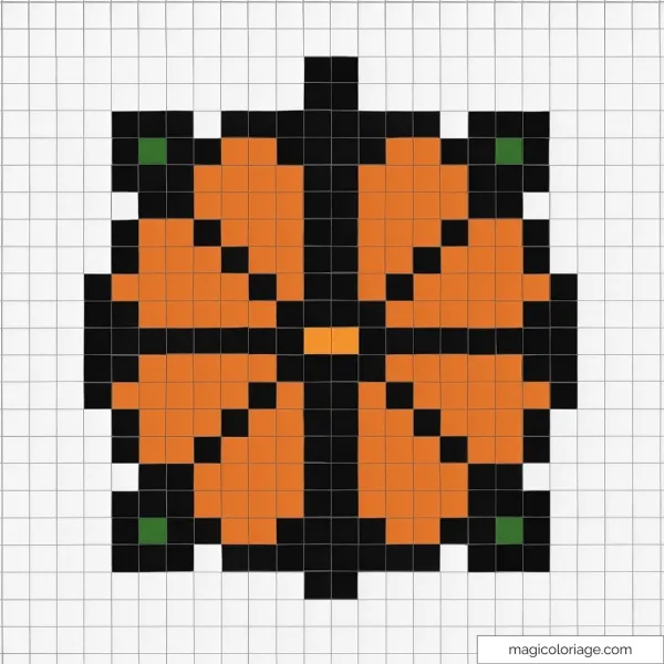 Pixel art citrouille Halloween