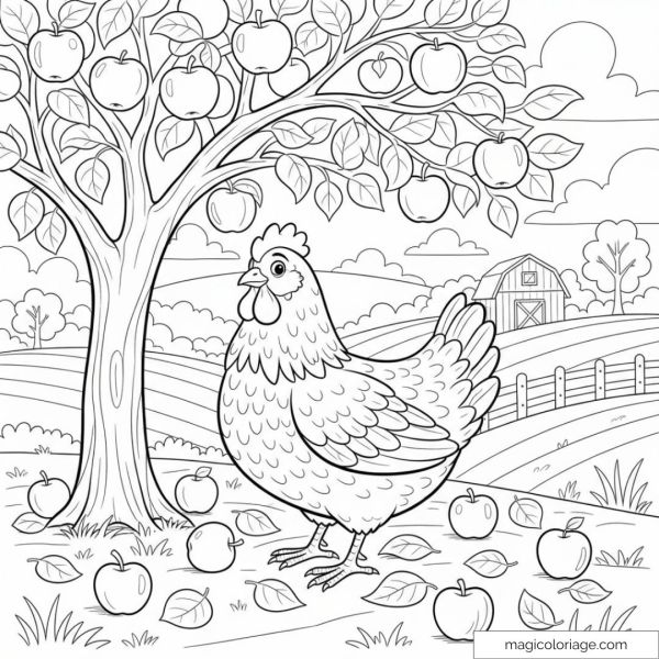 Dessin de poule