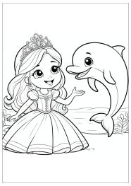 Princesses And Animals Coloring Book Magicoloriage